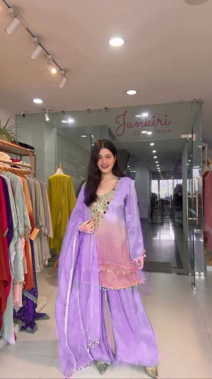TRENDING REAL MIRROR WORK DRESS