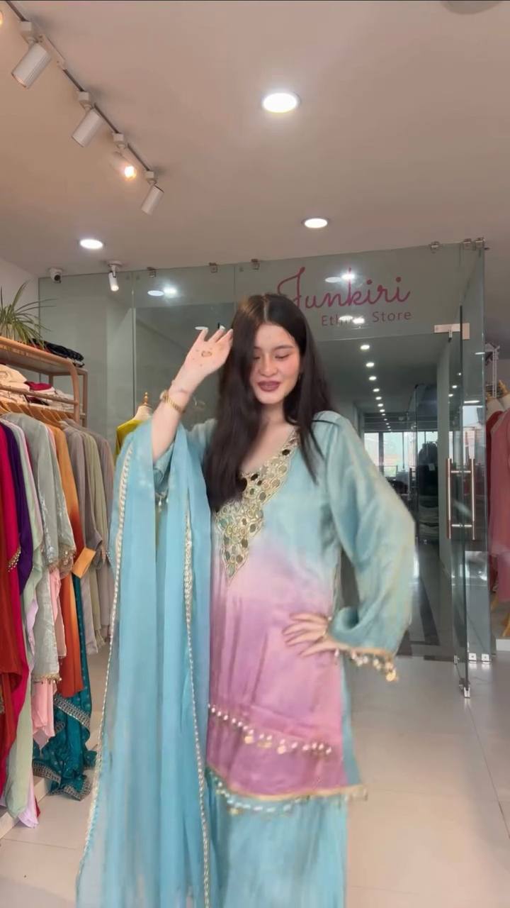 TRENDING REAL MIRROR WORK DRESS