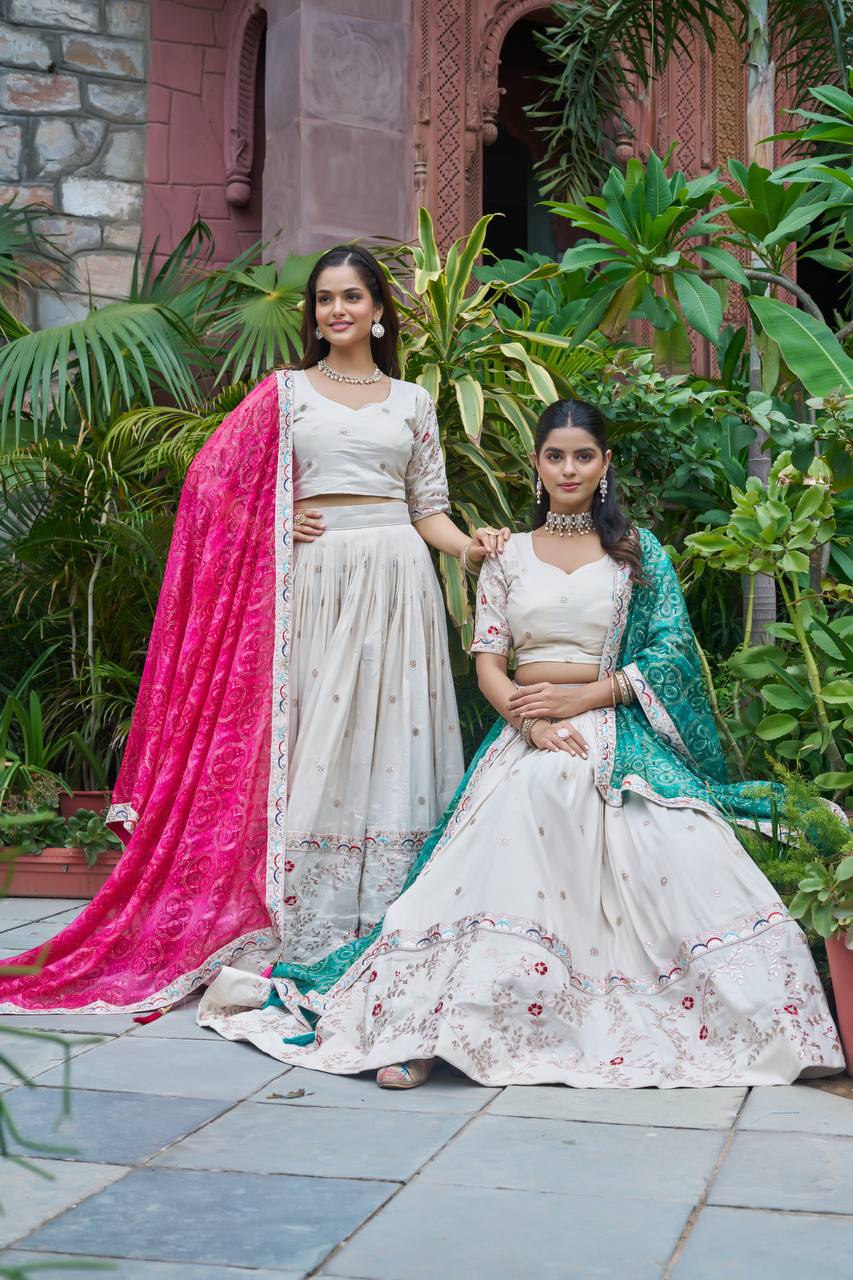 FESTIVAL LEHENGA CHOLI ( FULL STITCHED )