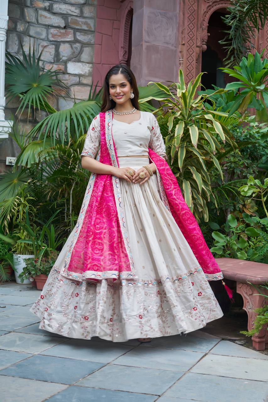 FESTIVAL LEHENGA CHOLI ( FULL STITCHED )