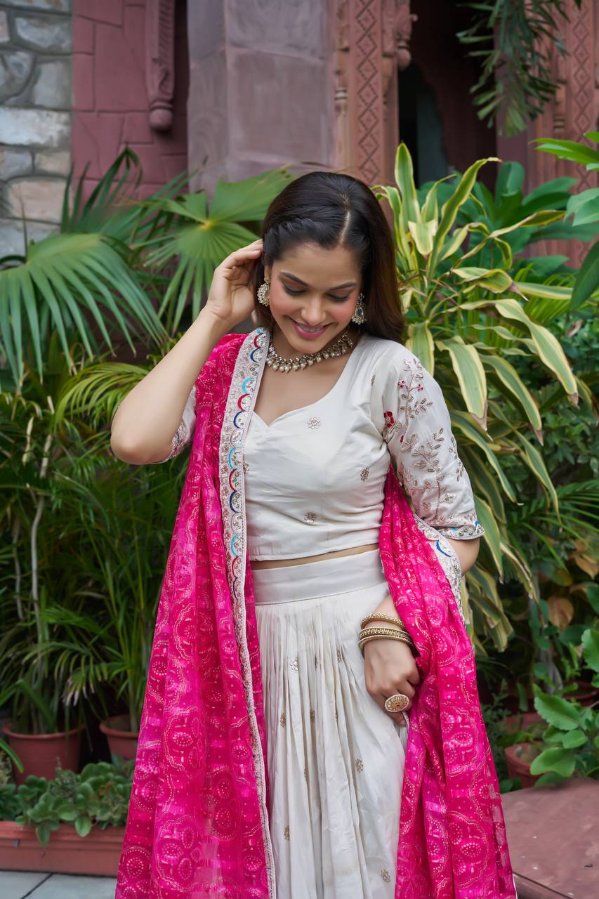 FESTIVAL LEHENGA CHOLI ( FULL STITCHED )