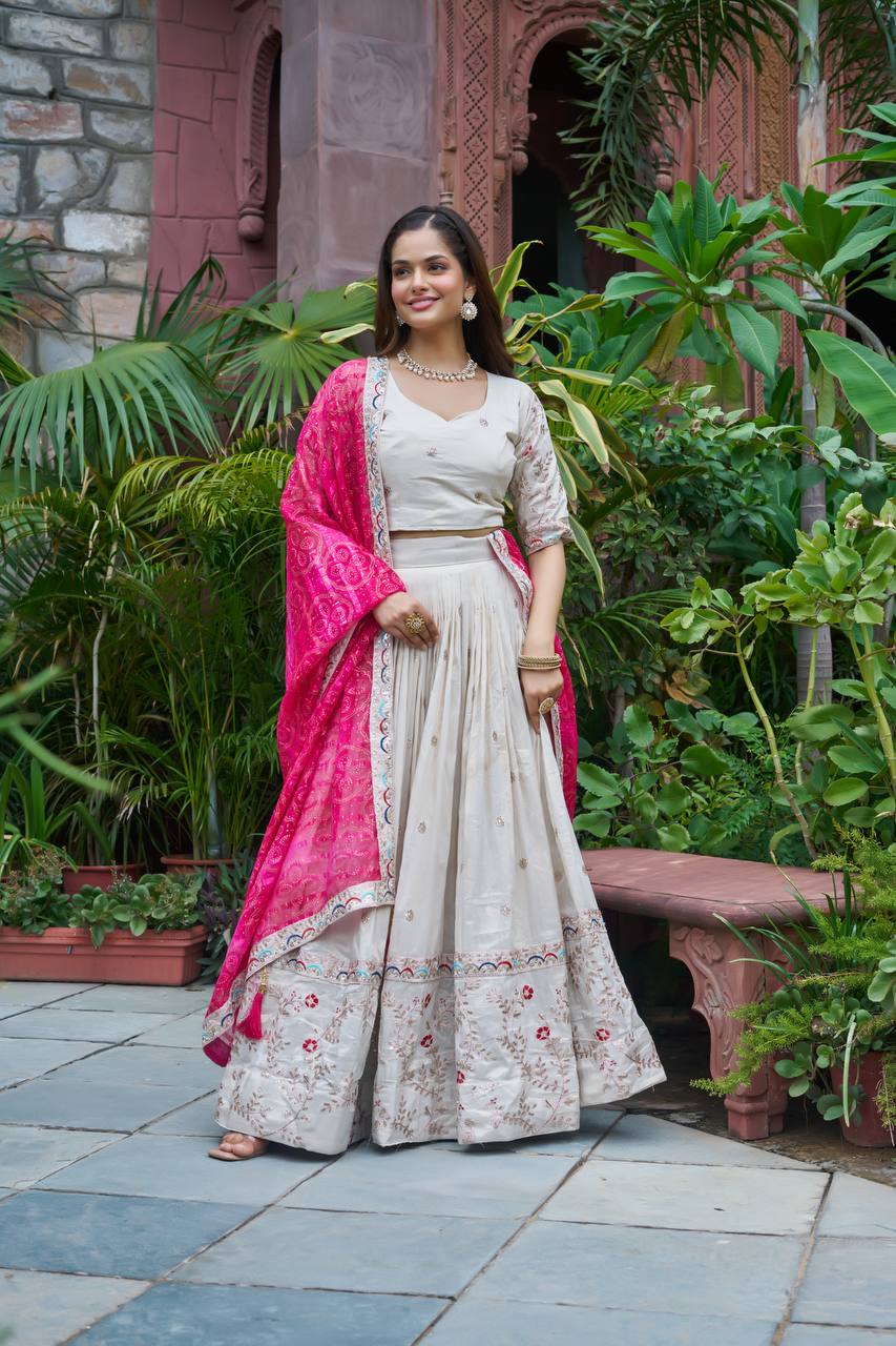 FESTIVAL LEHENGA CHOLI ( FULL STITCHED )