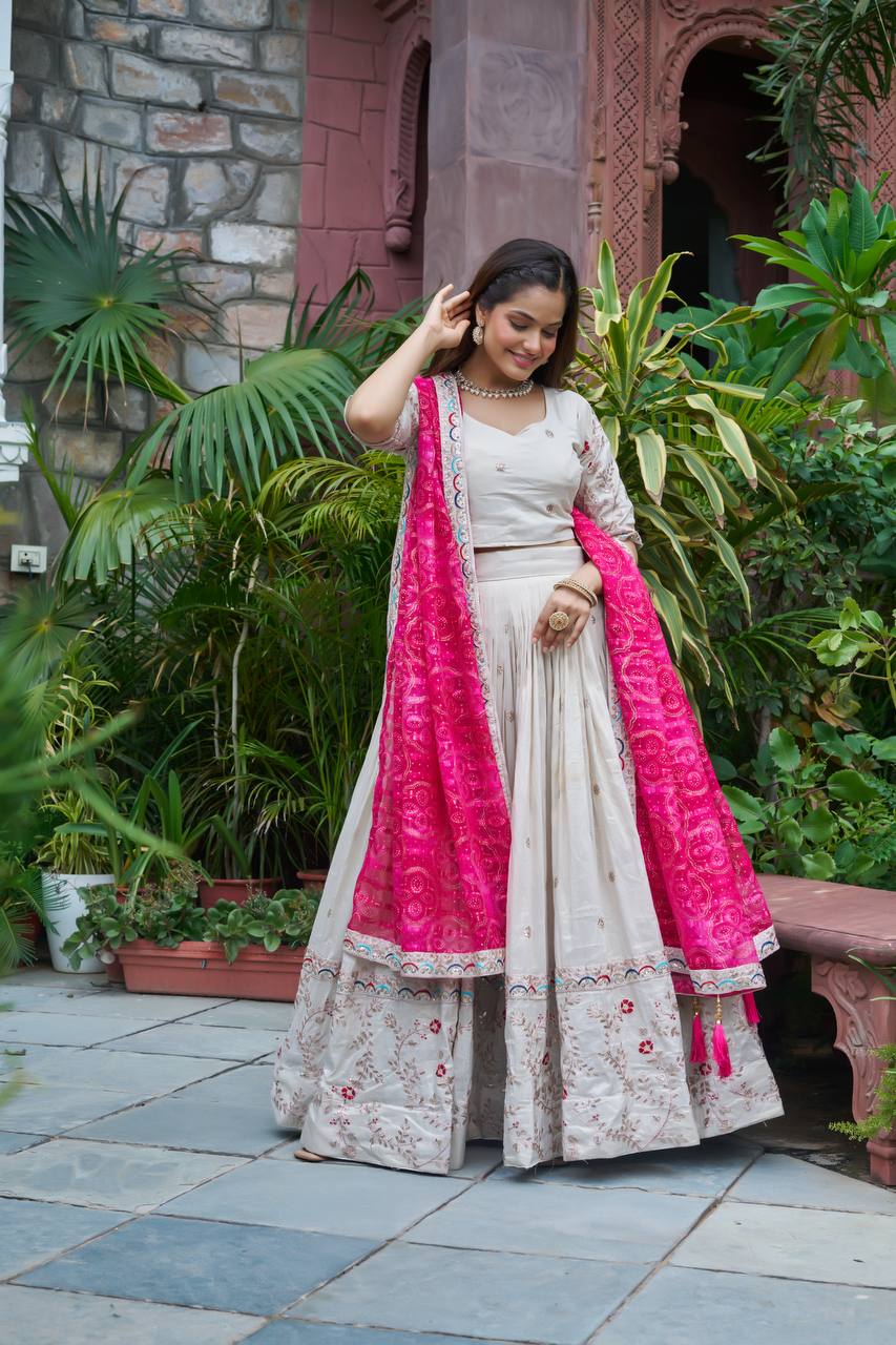 FESTIVAL LEHENGA CHOLI ( FULL STITCHED )