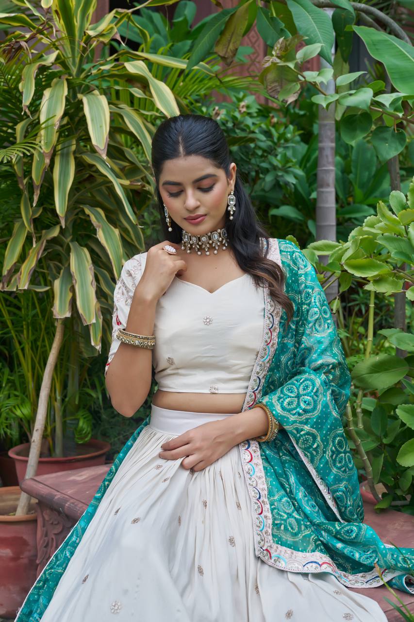 FESTIVAL LEHENGA CHOLI ( FULL STITCHED )