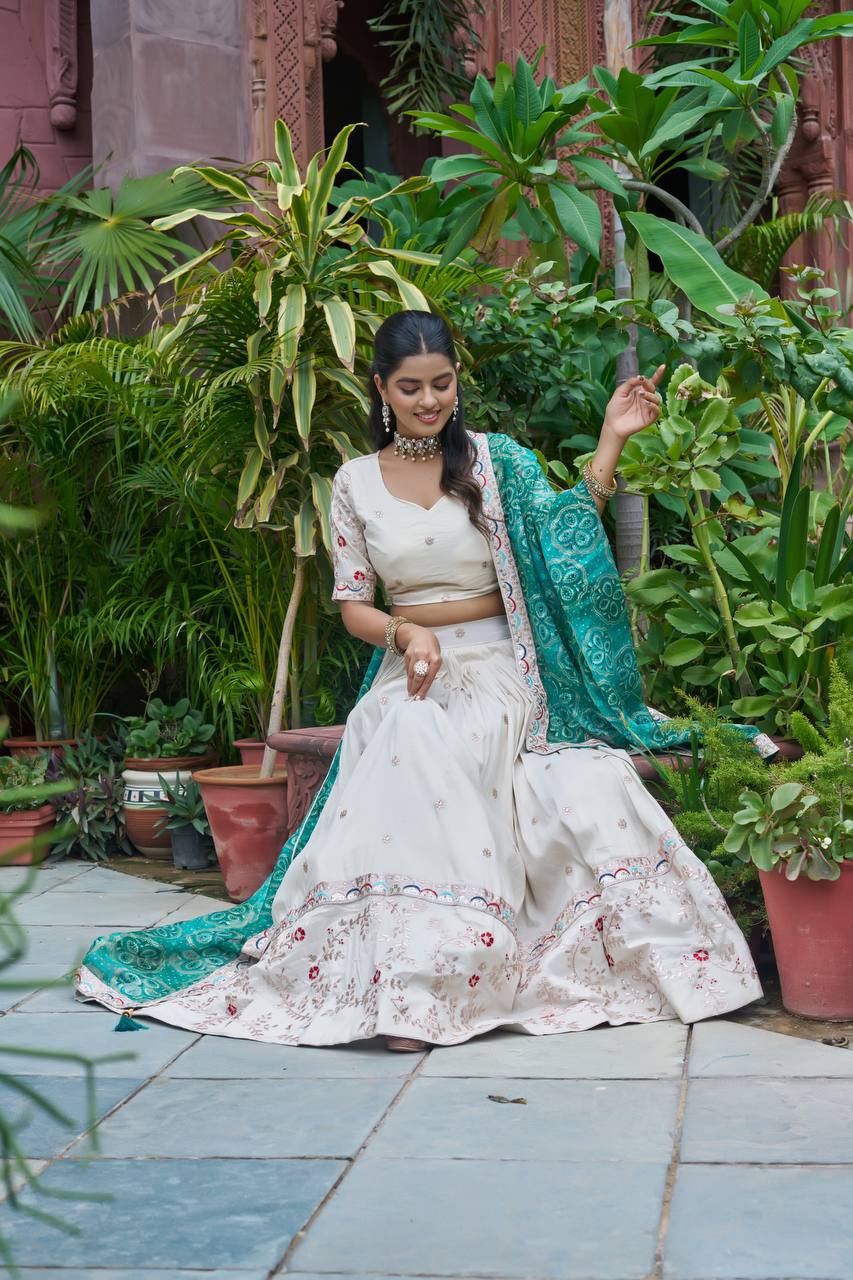FESTIVAL LEHENGA CHOLI ( FULL STITCHED )