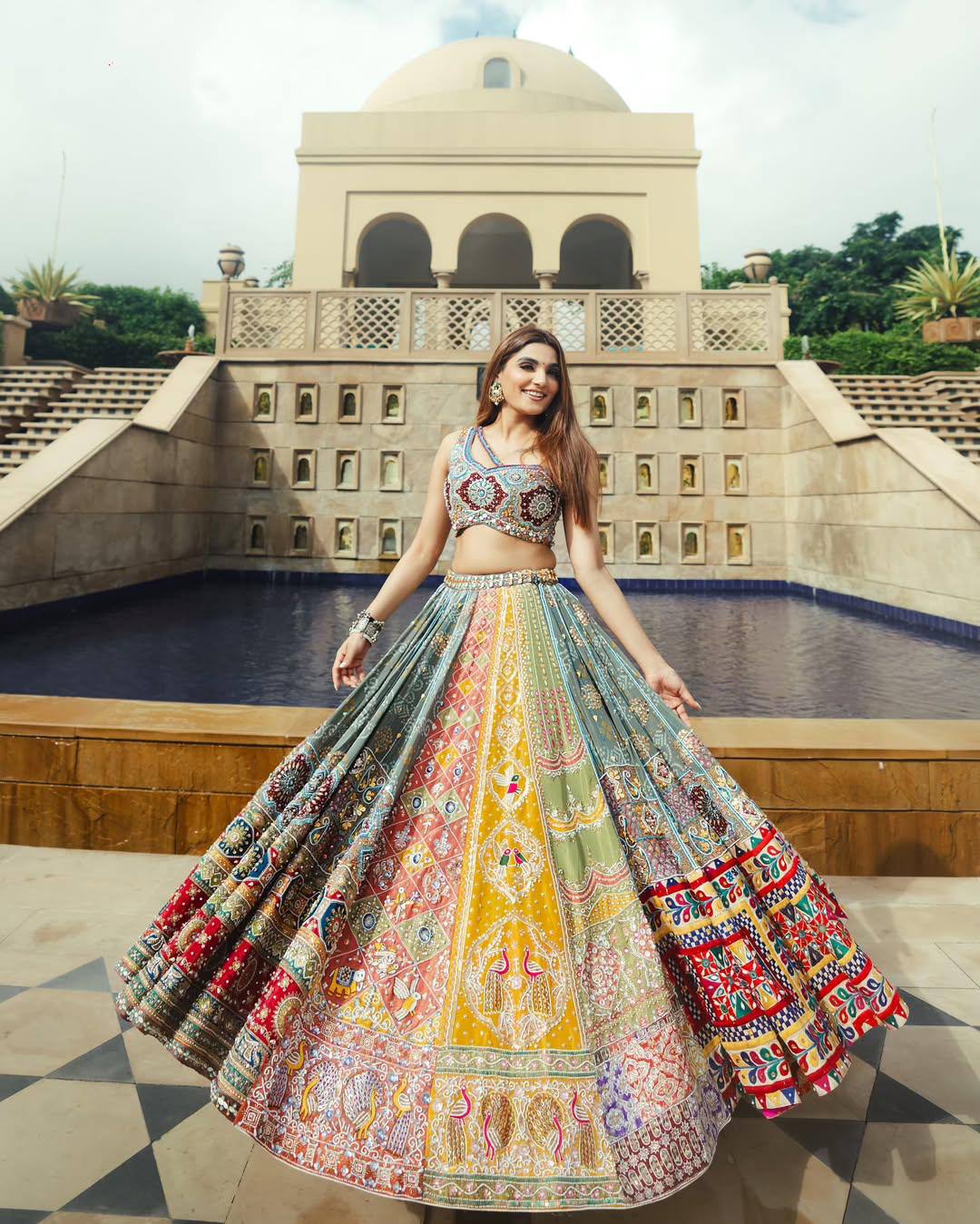 MULTICOLOUR NAVRATRI LEHENGA