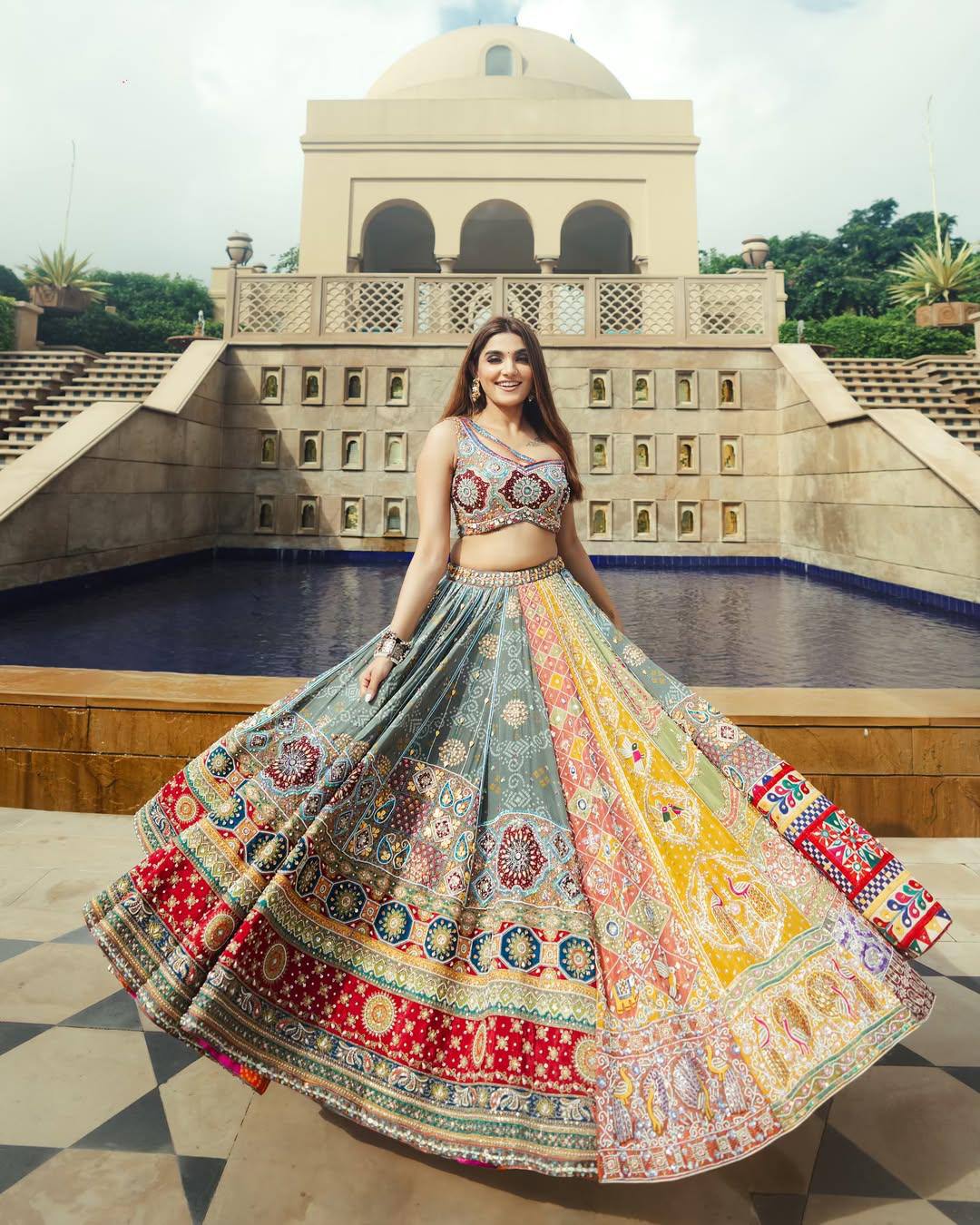 MULTICOLOUR NAVRATRI LEHENGA