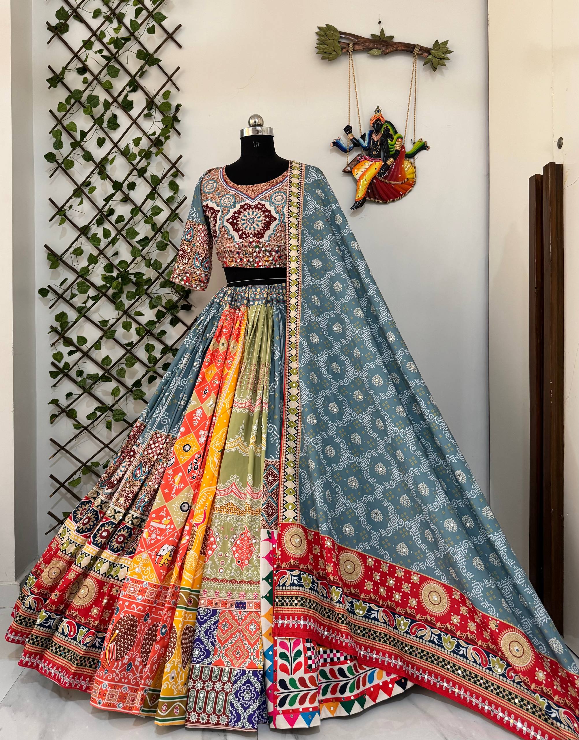 MULTICOLOUR NAVRATRI LEHENGA