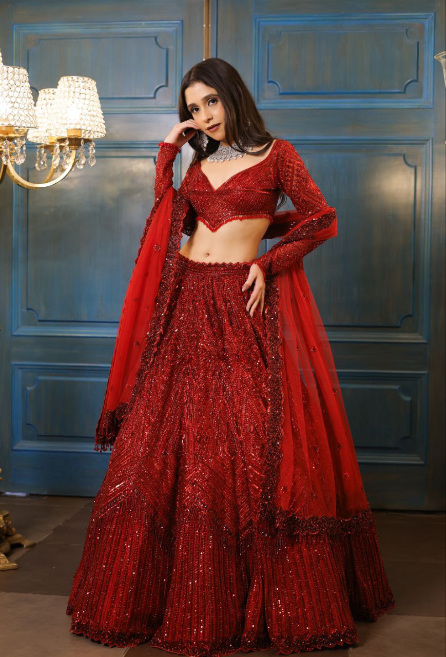 RED LOVE LEHENGA