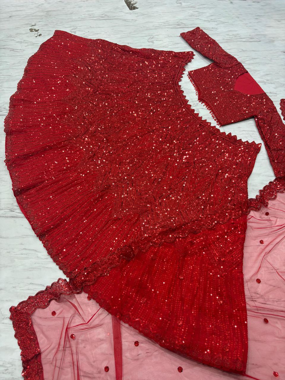 RED LOVE LEHENGA