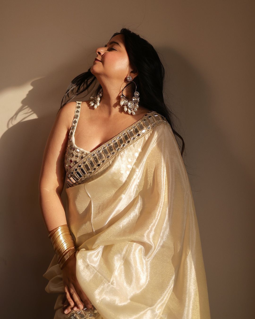 Mirror Work Saree