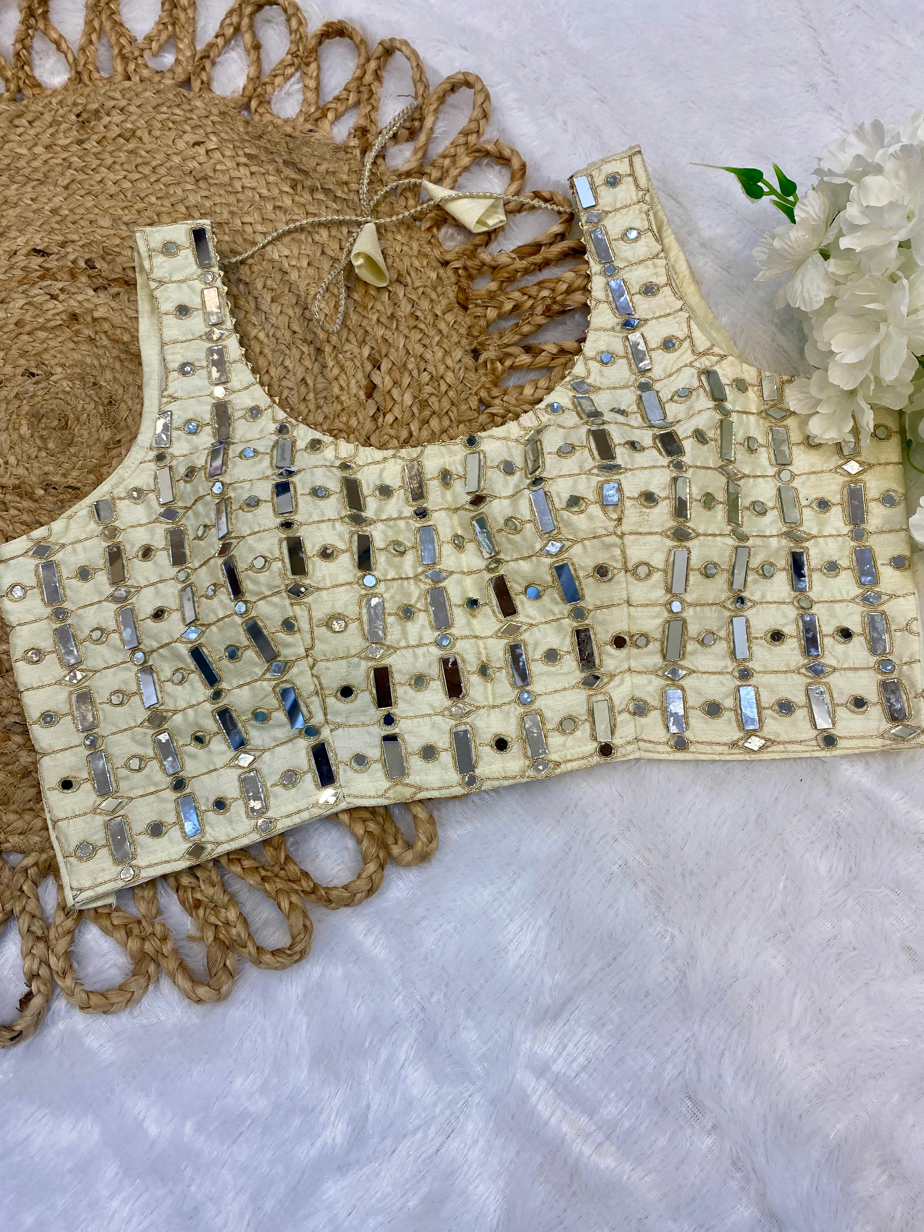 Mirror Work Saree