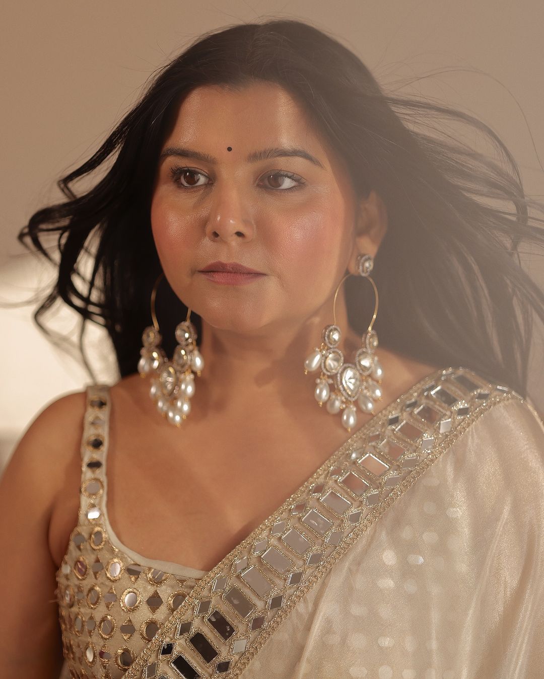 Mirror Work Saree