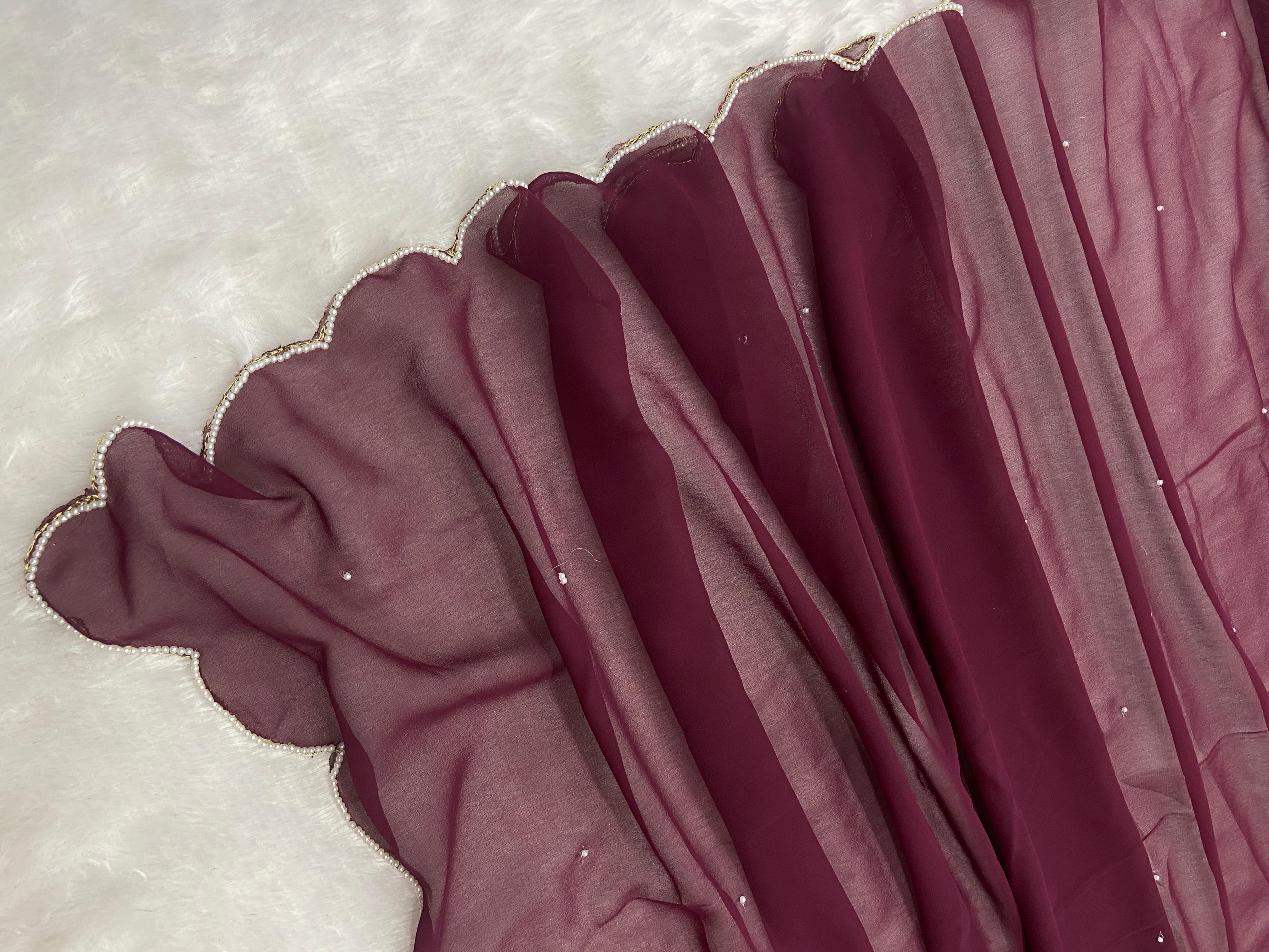 Beautiful Handwork Readu To Wear Saree