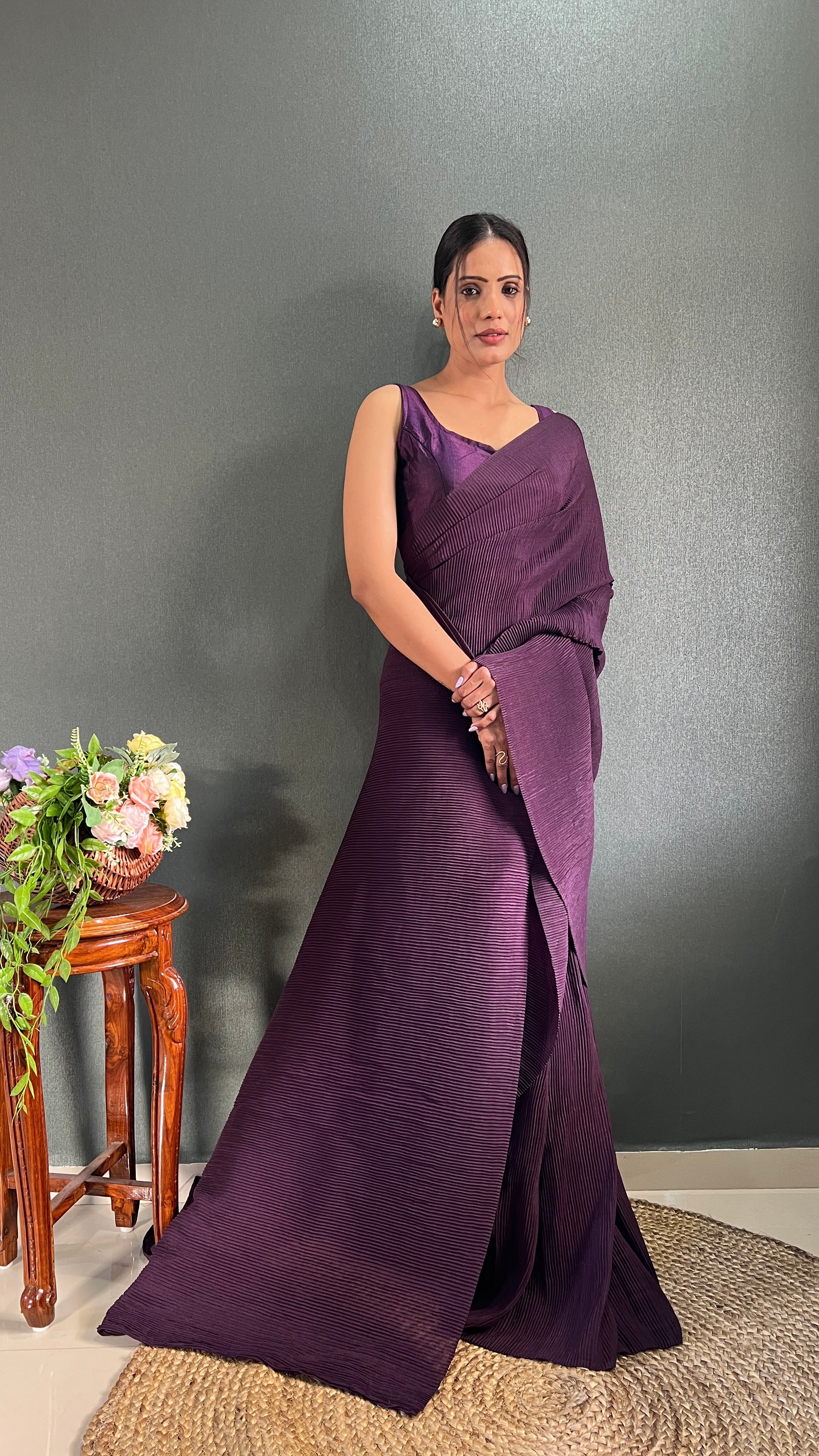 Ready To Wear Saree With Blazer ❤️❤️