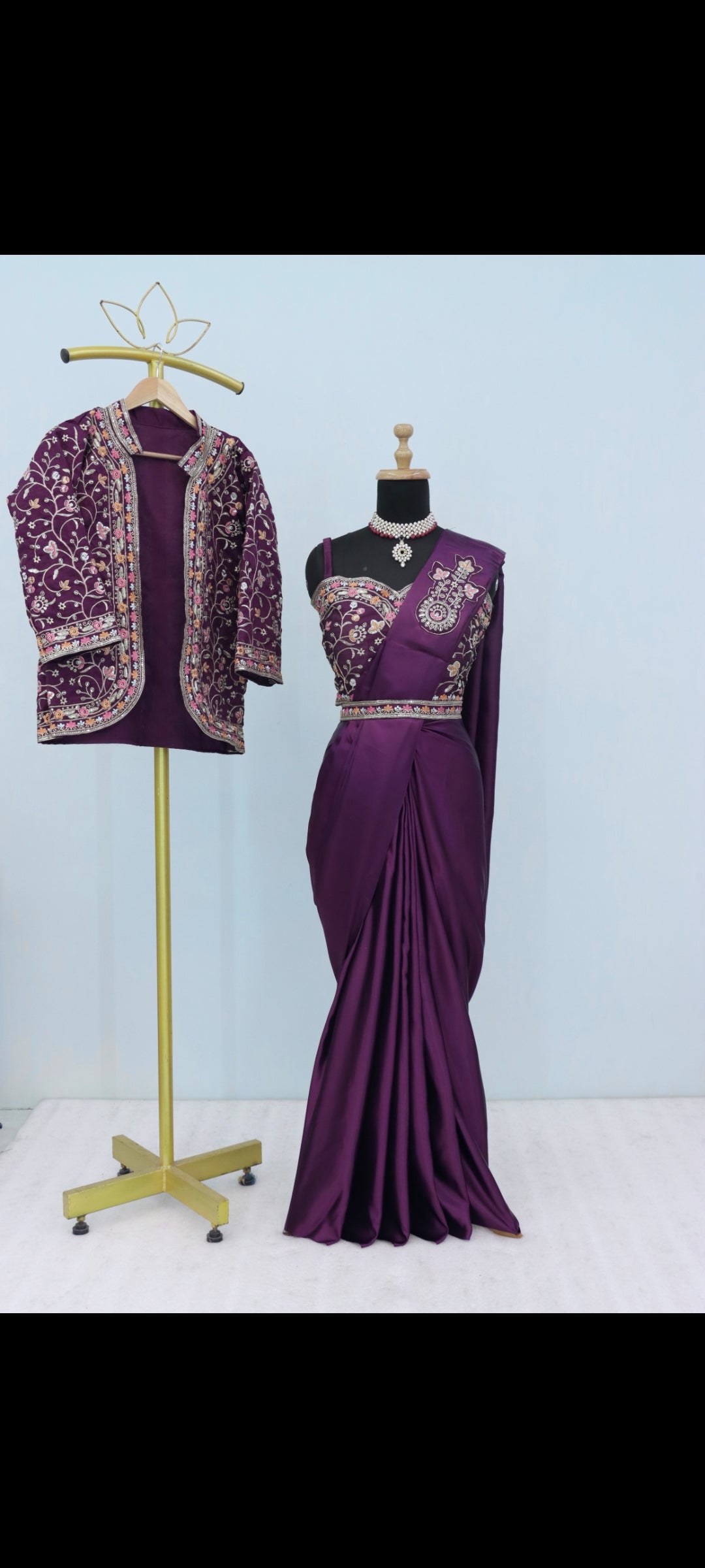 PRE DRAPE SAREE WITH JACKET