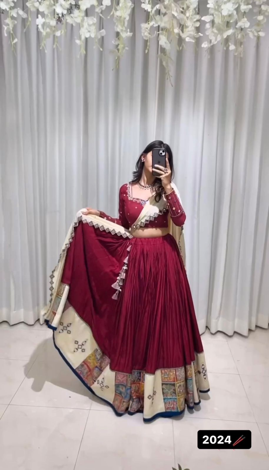 Real Mirror Work Lehenga