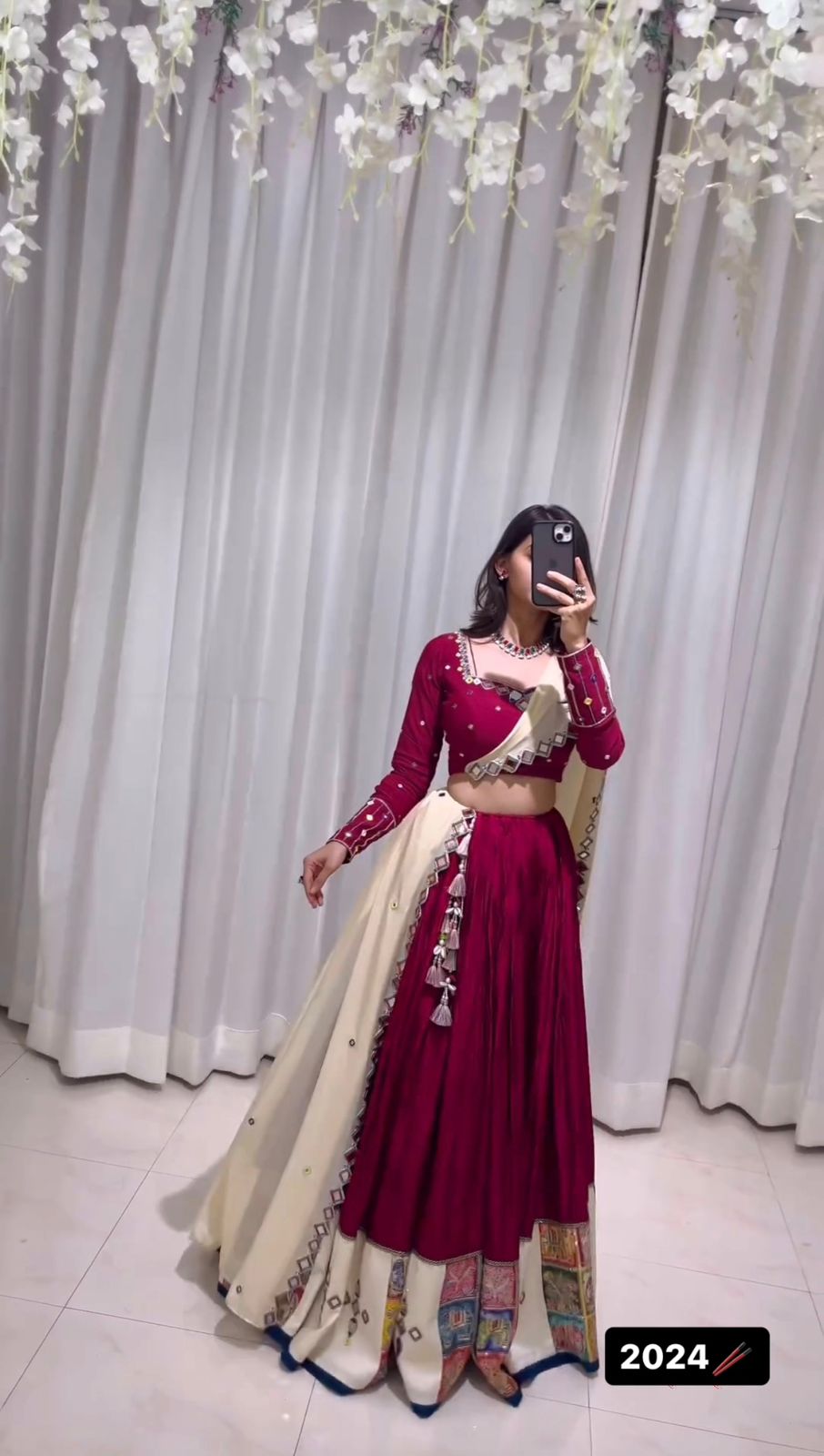 Real Mirror Work Lehenga
